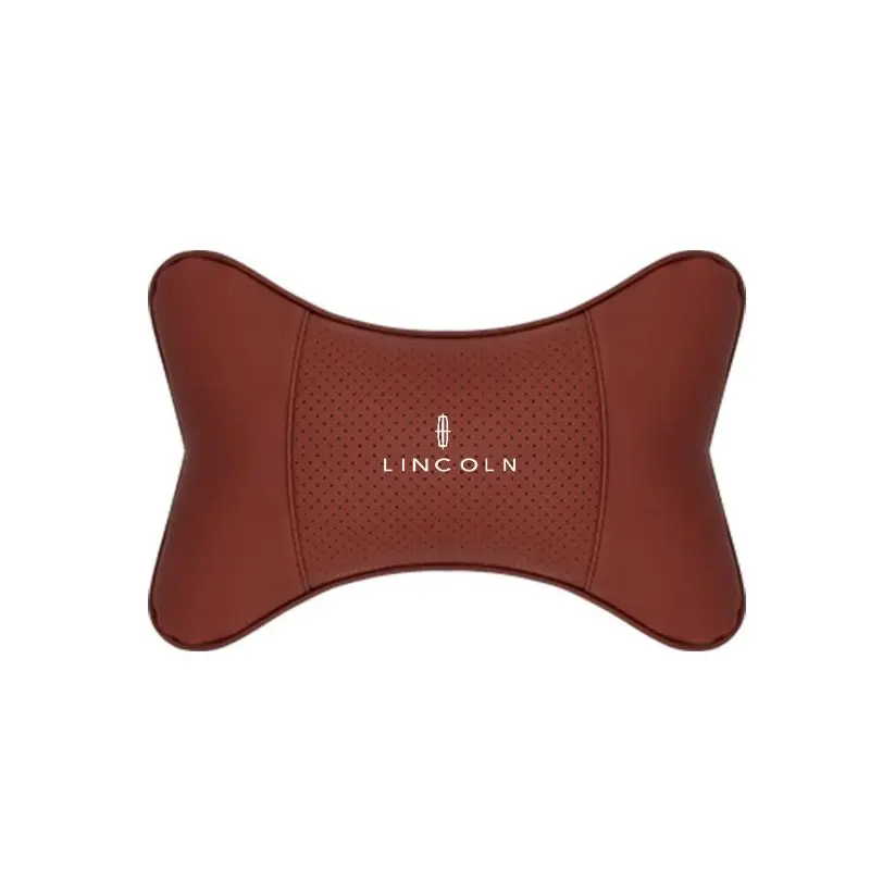 Suitable For Lincoln Car Seat Headrest Lumbar Pillow Wine Red
