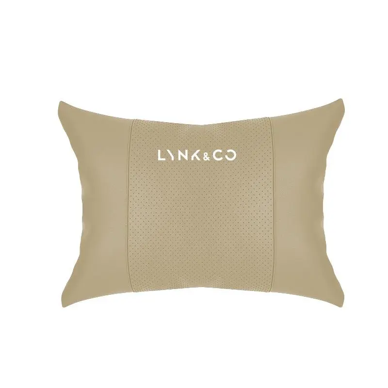 Suitable For Lynk & Co Car Seat Headrest And Lumbar Pillow Off-White