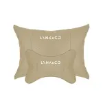 Suitable For Lynk & Co Car Seat Headrest And Lumbar Pillow Off-White