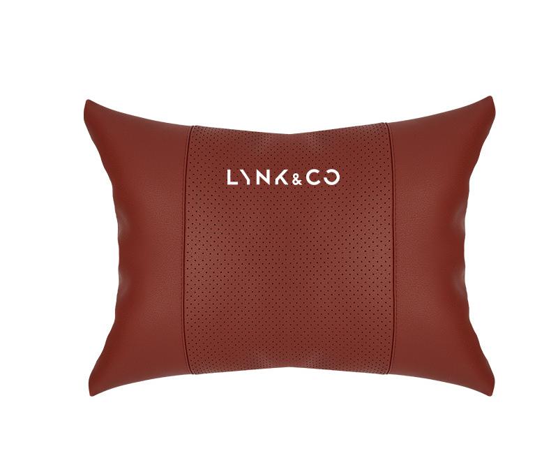 Suitable For Lynk & Co Car Seat Headrest And Lumbar Pillow Wine Red