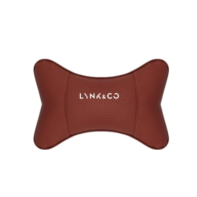 Suitable For Lynk & Co Car Seat Headrest And Lumbar Pillow Wine Red 02
