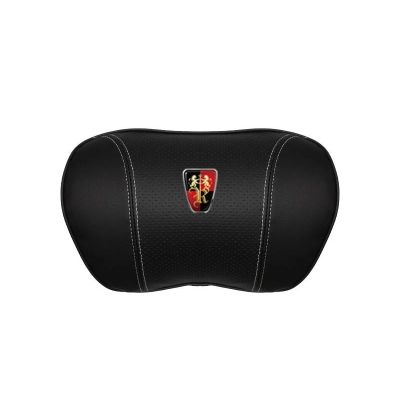 Suitable For Roewe Car Nappa Memory Foam Seat Headrest Lumbar Pillow Black 02