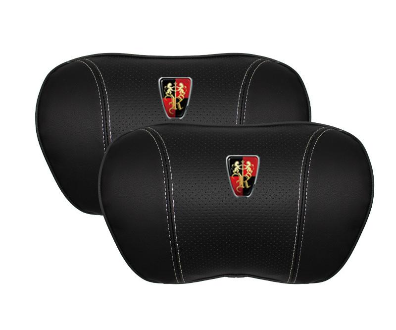 Suitable For Roewe Car Nappa Memory Foam Seat Headrest Lumbar Pillow Black