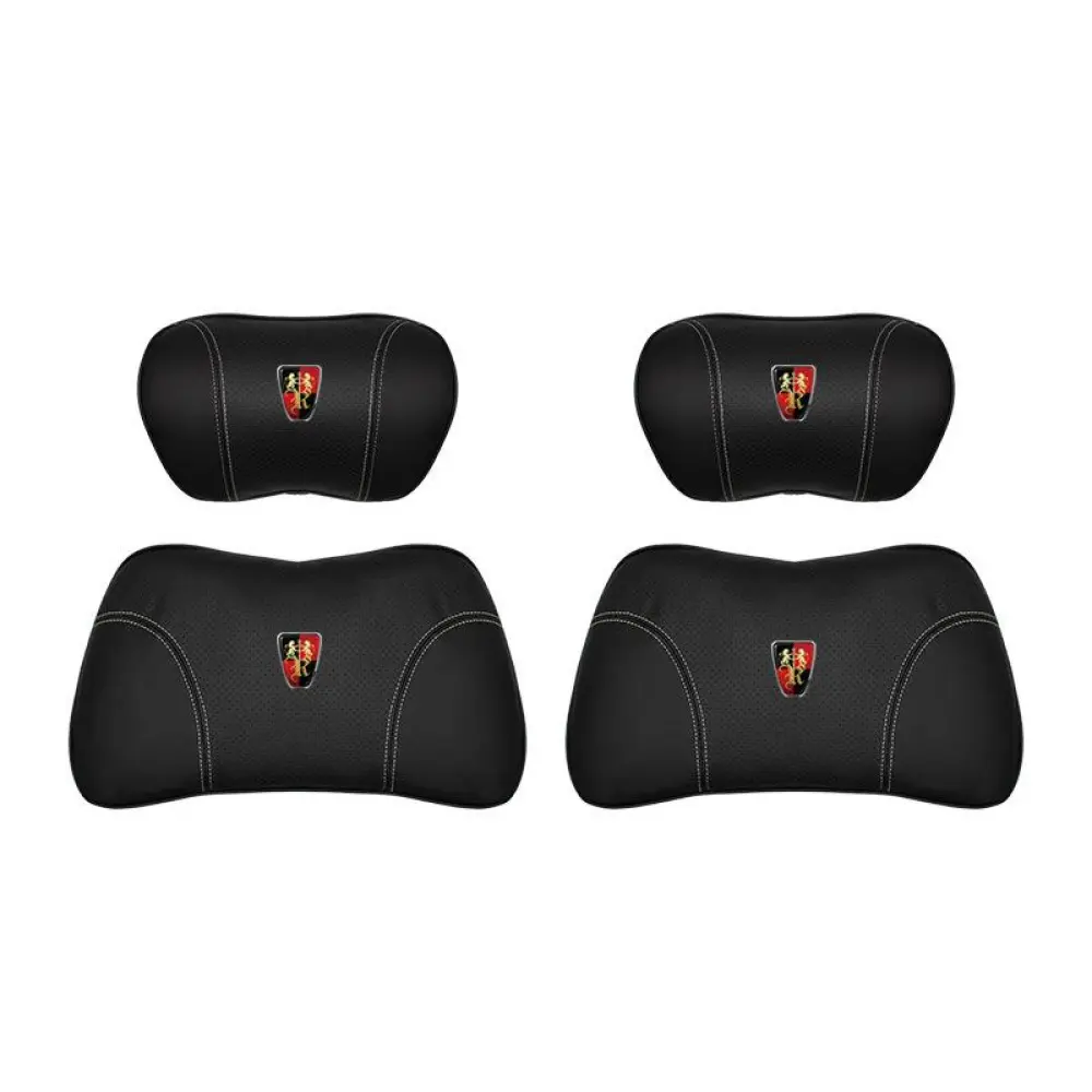 Suitable For Roewe Car Nappa Memory Foam Seat Headrest Lumbar Pillow Black
