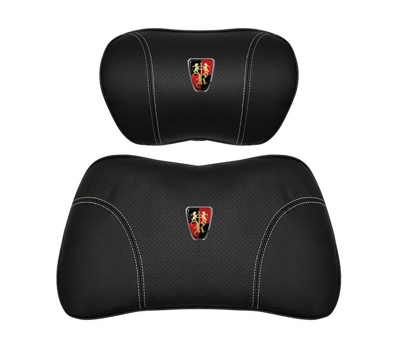 Suitable For Roewe Car Nappa Memory Foam Seat Headrest Lumbar Pillow Black