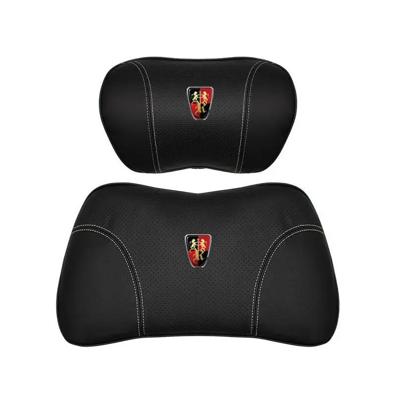 Suitable For Roewe Car Nappa Memory Foam Seat Headrest Lumbar Pillow Black