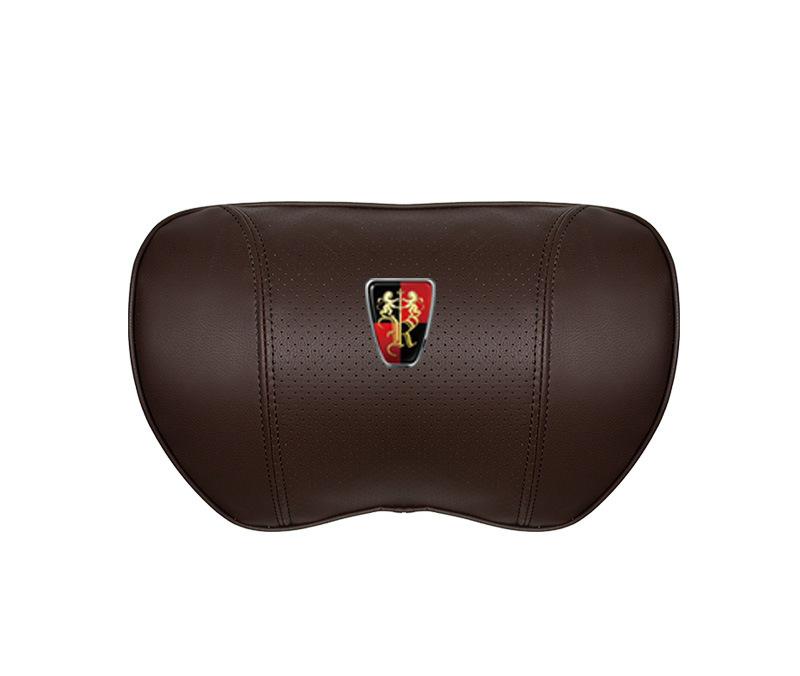 Suitable For Roewe Car Nappa Memory Foam Seat Headrest Lumbar Pillow Brown