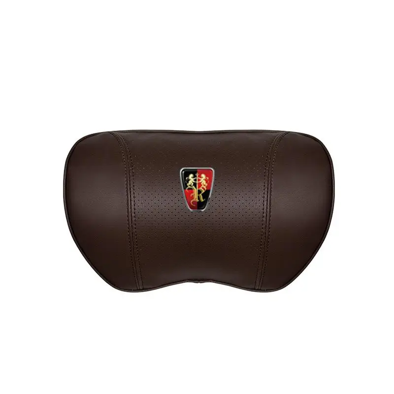 Suitable For Roewe Car Nappa Memory Foam Seat Headrest Lumbar Pillow Brown