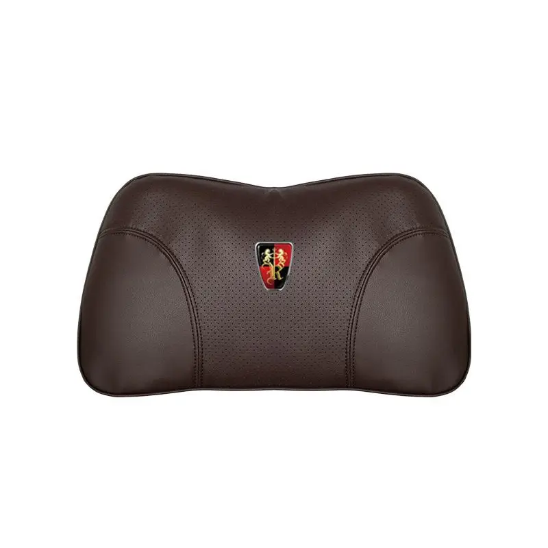 Suitable For Roewe Car Nappa Memory Foam Seat Headrest Lumbar Pillow Brown
