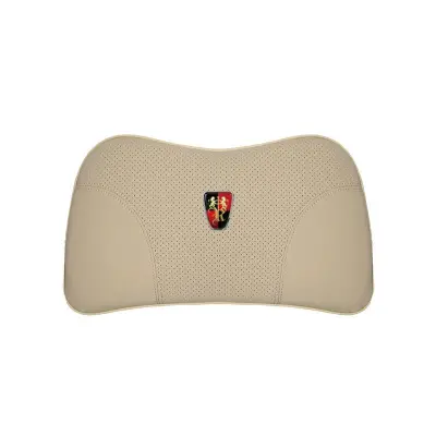 Suitable For Roewe Car Nappa Memory Foam Seat Headrest Lumbar Pillow Off-White 02