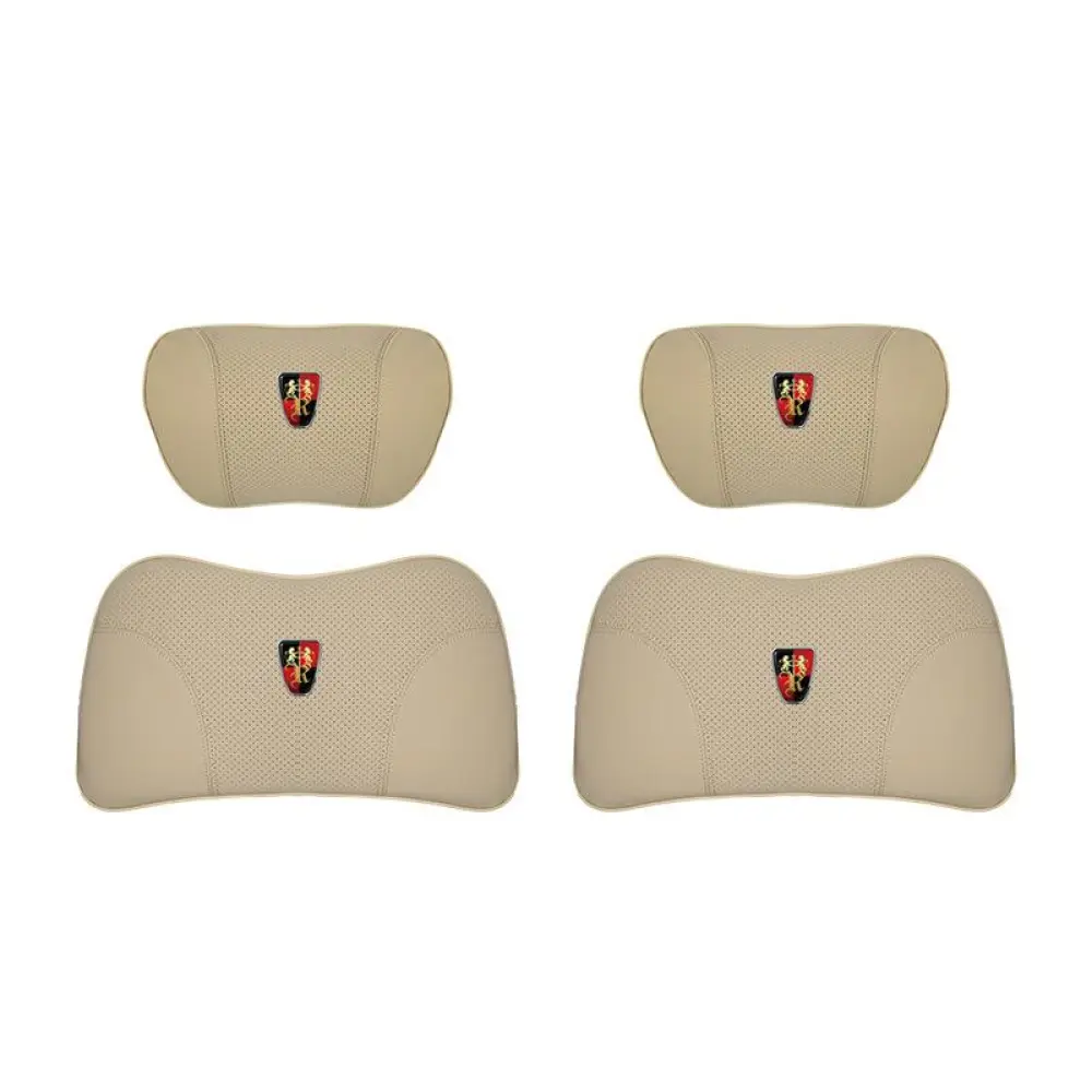Suitable For Roewe Car Nappa Memory Foam Seat Headrest Lumbar Pillow Off-White