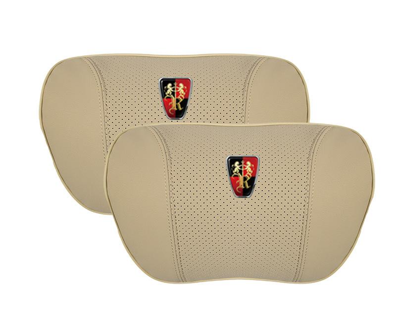 Suitable For Roewe Car Nappa Memory Foam Seat Headrest Lumbar Pillow Off-White