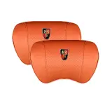 Suitable For Roewe Car Nappa Memory Foam Seat Headrest Lumbar Pillow Orange