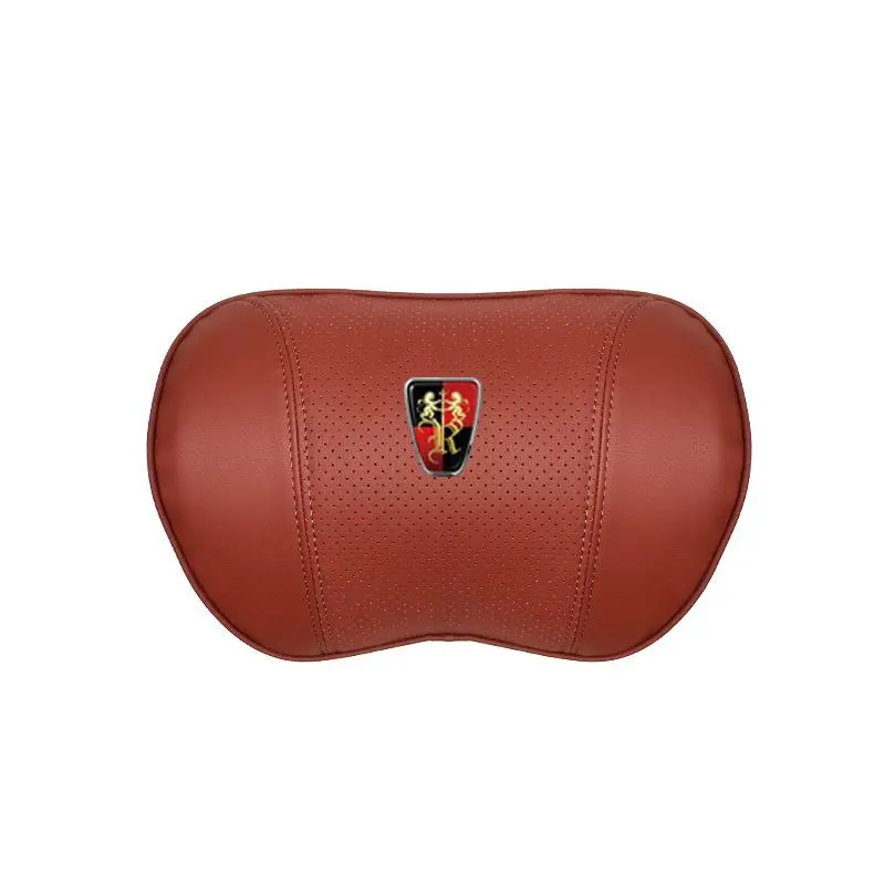 Suitable For Roewe Car Nappa Memory Foam Seat Headrest Lumbar Pillow Red