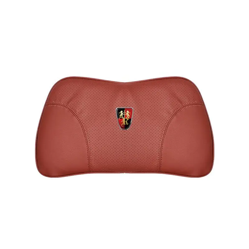 Suitable For Roewe Car Nappa Memory Foam Seat Headrest Lumbar Pillow Red