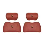 Suitable For Roewe Car Nappa Memory Foam Seat Headrest Lumbar Pillow Red