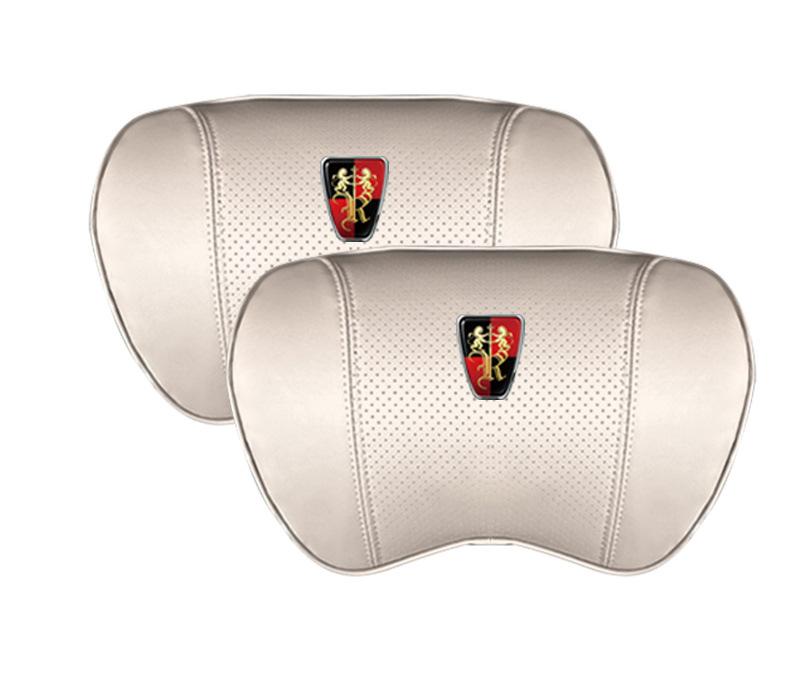 Suitable For Roewe Car Nappa Memory Foam Seat Headrest Lumbar Pillow White