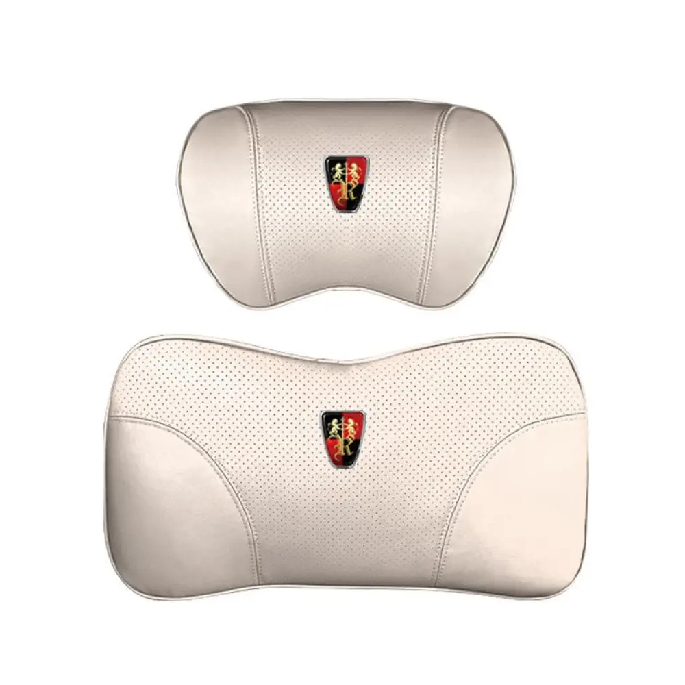 Suitable For Roewe Car Nappa Memory Foam Seat Headrest Lumbar Pillow White