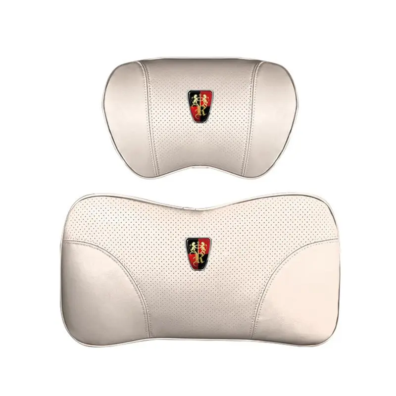 Suitable For Roewe Car Nappa Memory Foam Seat Headrest Lumbar Pillow White