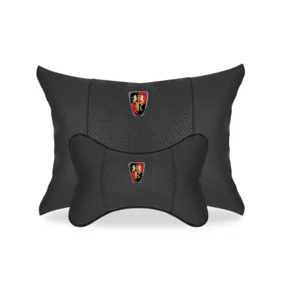 Suitable For Roewe Car Seat Headrest Lumbar Pillow Black 01