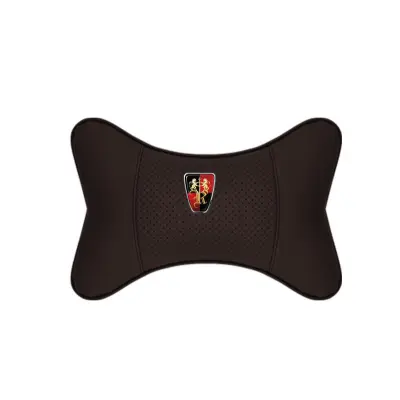 Suitable For Roewe Car Seat Headrest Lumbar Pillow Mocha Brown 02