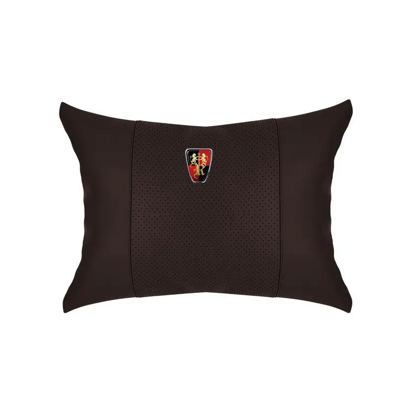Suitable For Roewe Car Seat Headrest Lumbar Pillow Mocha Brown