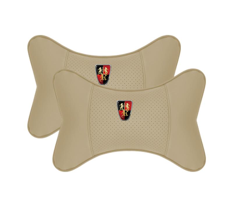 Suitable For Roewe Car Seat Headrest Lumbar Pillow Off-White
