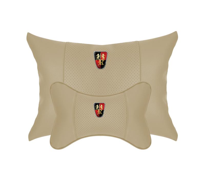 Suitable For Roewe Car Seat Headrest Lumbar Pillow Off-White