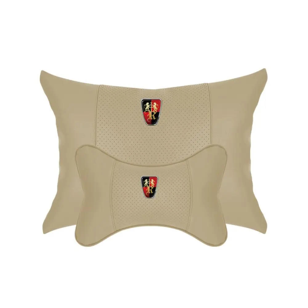 Suitable For Roewe Car Seat Headrest Lumbar Pillow Off-White