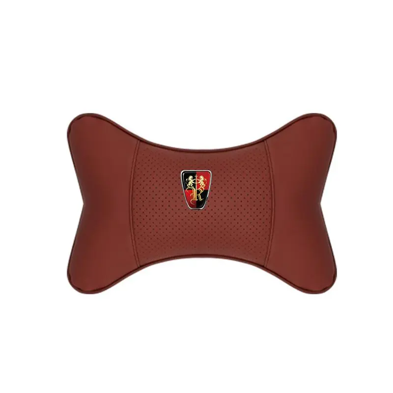 Suitable For Roewe Car Seat Headrest Lumbar Pillow Wine Red