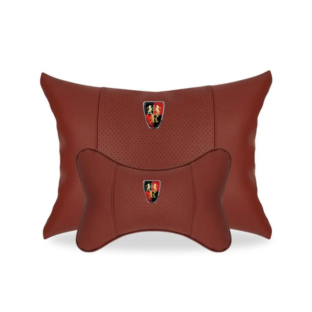 Suitable For Roewe Car Seat Headrest Lumbar Pillow Wine Red