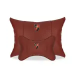 Suitable For Roewe Car Seat Headrest Lumbar Pillow Wine Red