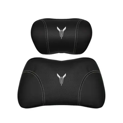 Suitable For Voyah Car Nappa Memory Foam Seat Headrest Lumbar Pillow Black 01
