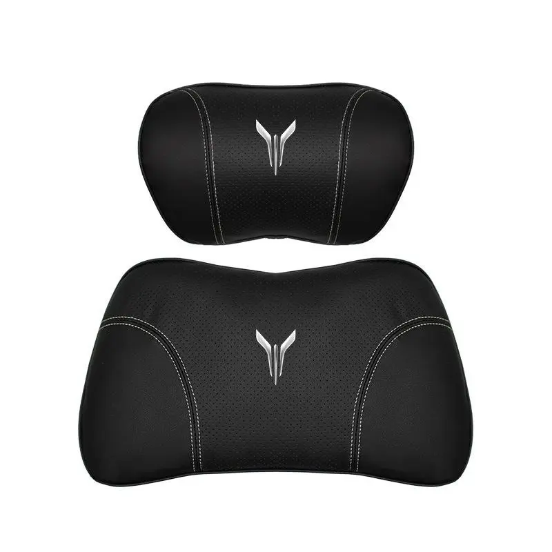 Suitable For Voyah Car Nappa Memory Foam Seat Headrest Lumbar Pillow Black