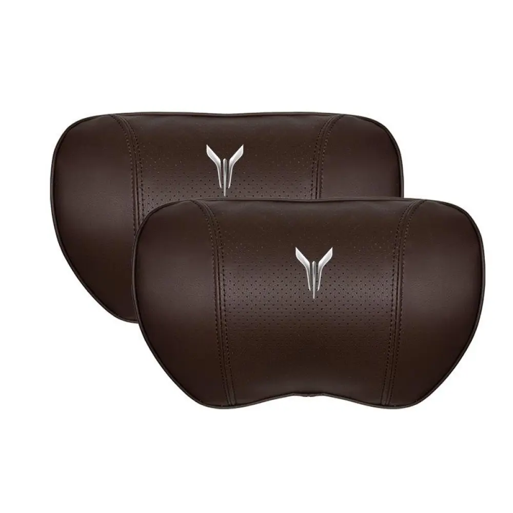 Suitable For Voyah Car Nappa Memory Foam Seat Headrest Lumbar Pillow Brown