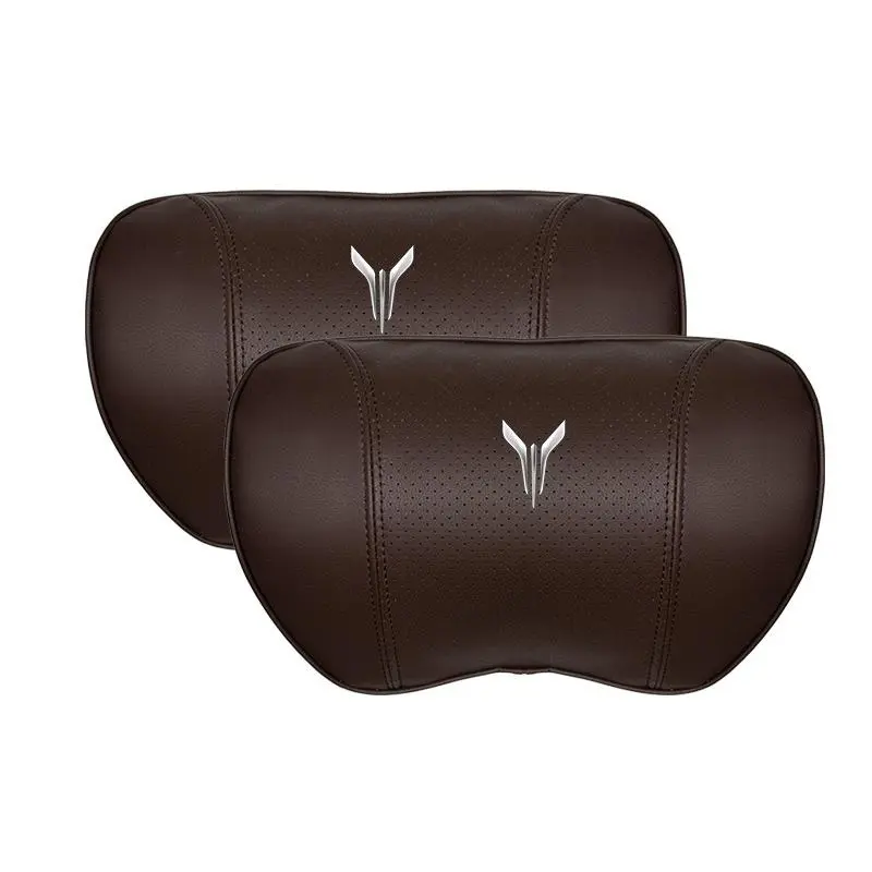 Suitable For Voyah Car Nappa Memory Foam Seat Headrest Lumbar Pillow Brown