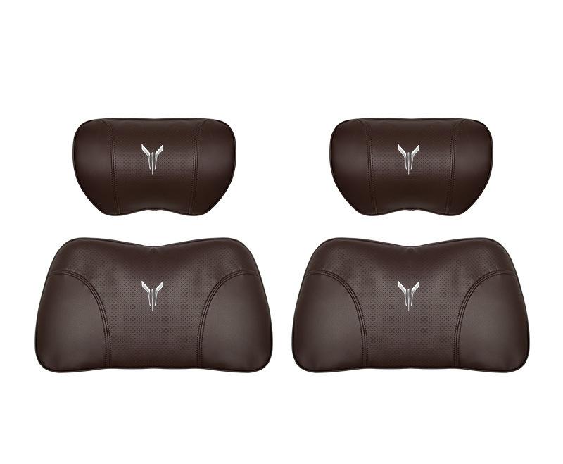 Suitable For Voyah Car Nappa Memory Foam Seat Headrest Lumbar Pillow Brown