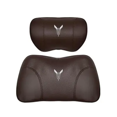 Suitable For Voyah Car Nappa Memory Foam Seat Headrest Lumbar Pillow Brown 01