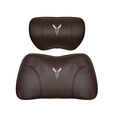 Suitable For Voyah Car Nappa Memory Foam Seat Headrest Lumbar Pillow Brown 01