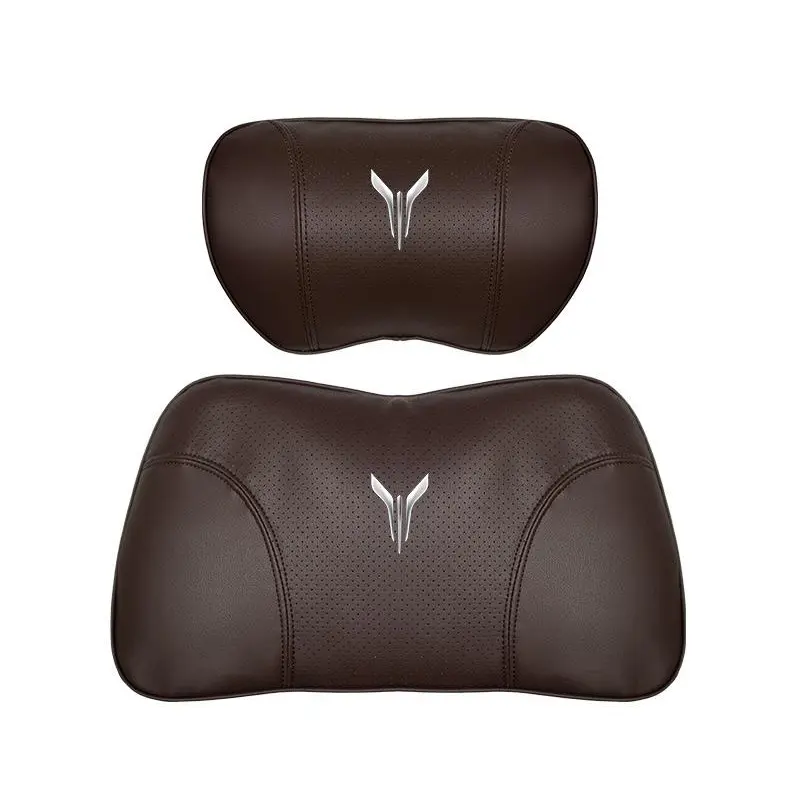Suitable For Voyah Car Nappa Memory Foam Seat Headrest Lumbar Pillow Brown