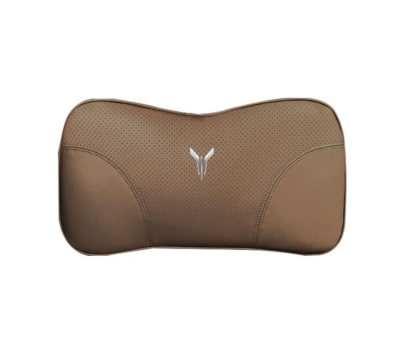 Suitable For Voyah Car Nappa Memory Foam Seat Headrest Lumbar Pillow Coffee Color