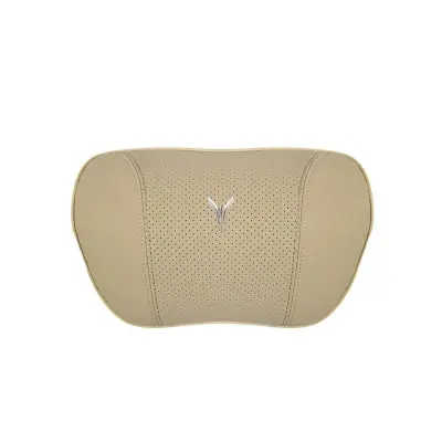 Suitable For Voyah Car Nappa Memory Foam Seat Headrest Lumbar Pillow Off-White 02