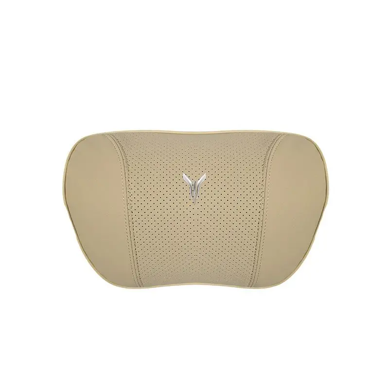 Suitable For Voyah Car Nappa Memory Foam Seat Headrest Lumbar Pillow Off-White