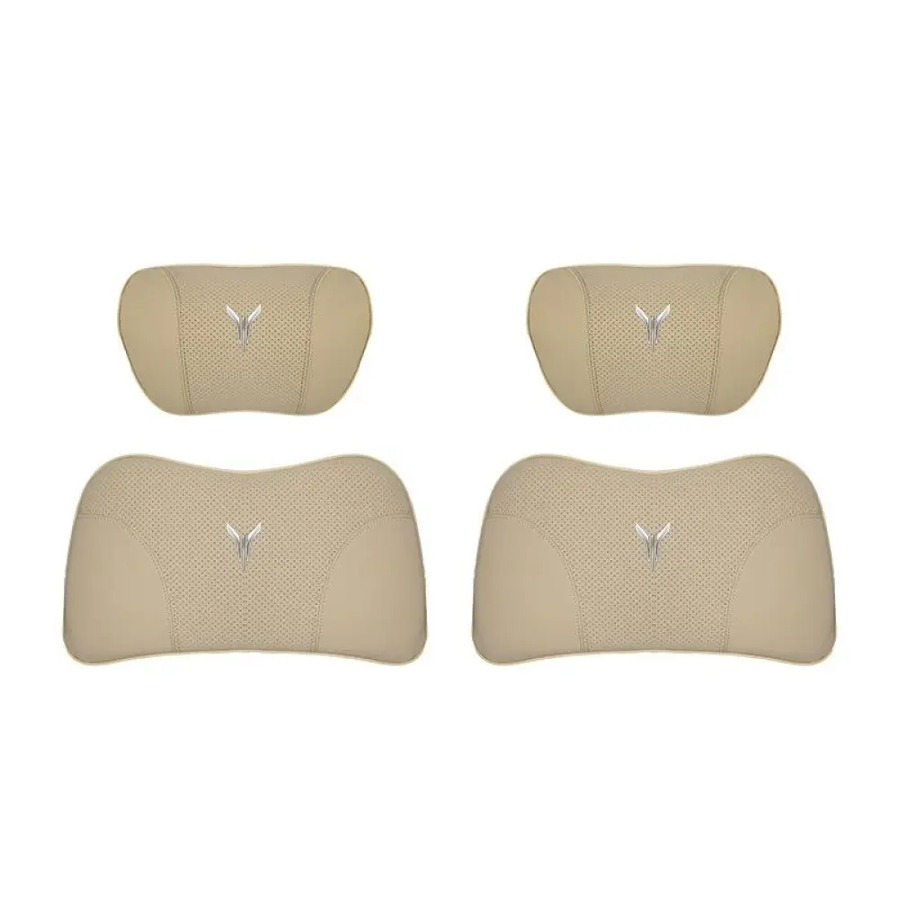 Suitable For Voyah Car Nappa Memory Foam Seat Headrest Lumbar Pillow Off-White