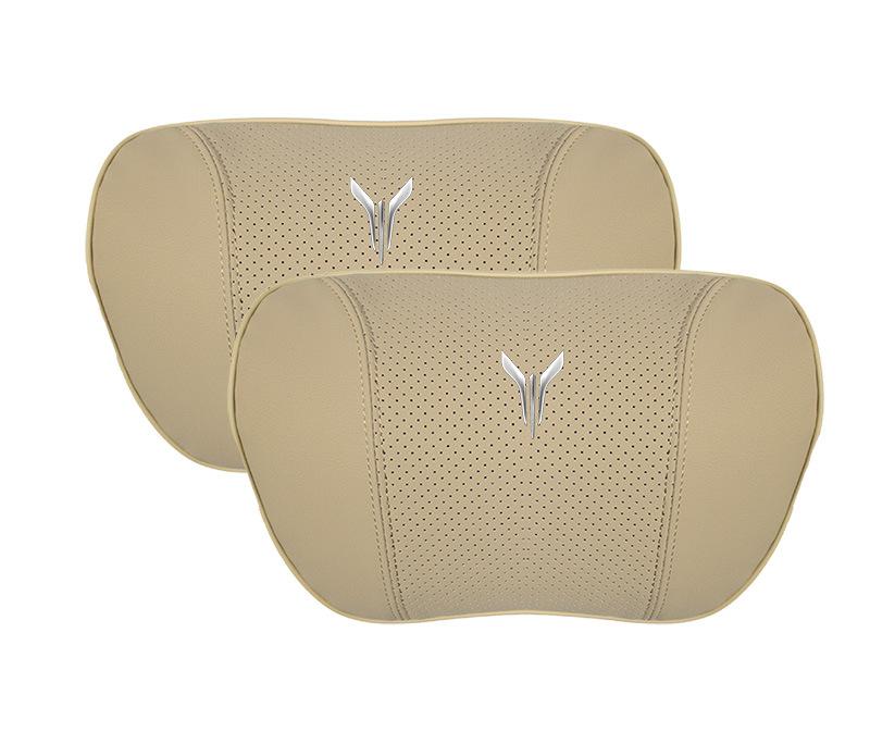 Suitable For Voyah Car Nappa Memory Foam Seat Headrest Lumbar Pillow Off-White