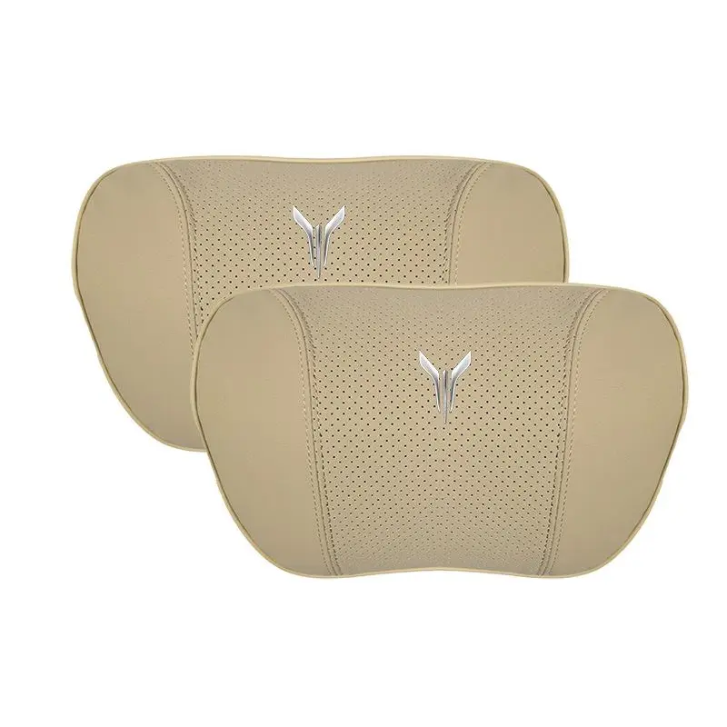 Suitable For Voyah Car Nappa Memory Foam Seat Headrest Lumbar Pillow Off-White