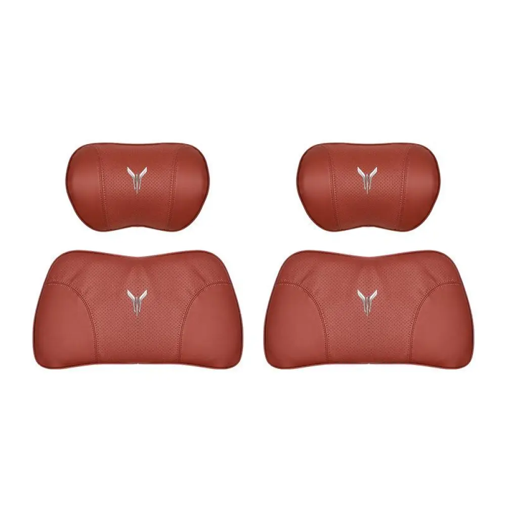 Suitable For Voyah Car Nappa Memory Foam Seat Headrest Lumbar Pillow Red