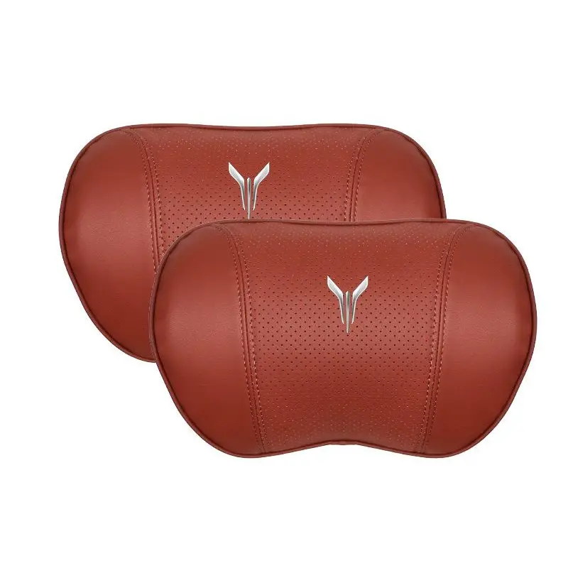Suitable For Voyah Car Nappa Memory Foam Seat Headrest Lumbar Pillow Red