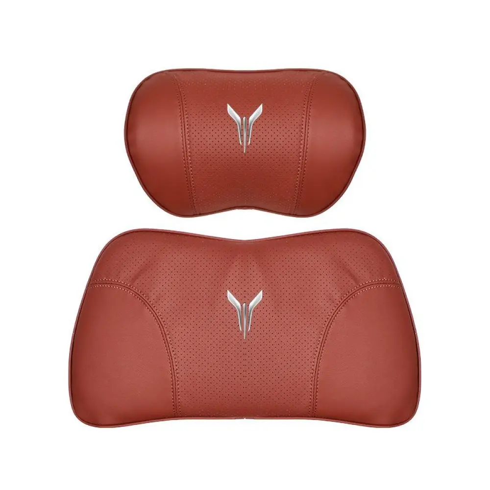 Suitable For Voyah Car Nappa Memory Foam Seat Headrest Lumbar Pillow Red