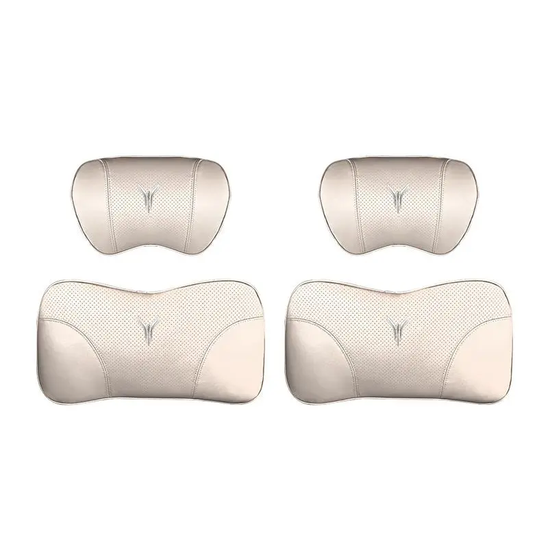 Suitable For Voyah Car Nappa Memory Foam Seat Headrest Lumbar Pillow White